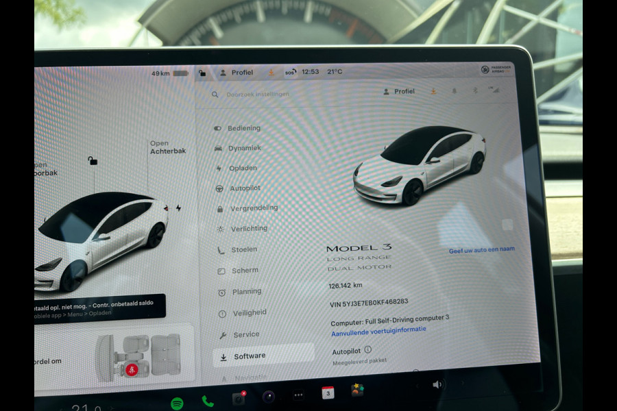Tesla Model 3 Long Range AWD 75 kWh 87% SOH Trekhaak (fiets) Rijklaarprijs!