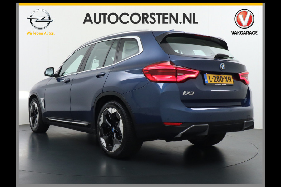 BMW iX3 High Executive 80kWh Leder Adap.Cruise Apple Carplay Android Auto Navi Ecc 360°Camera Panoramaschuifdak Harman&Kardon®SurroundSo Stoelverwarming Parkeer+Achteruitrij assistent Led Origineel Nederlandse Auto Zeer compleet!