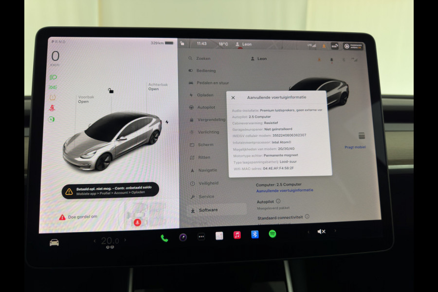 Tesla Model 3 Standard RWD Plus 60 kWh [ 3-Fase ] (INCL-BTW) Aut. *PANO | AUTO-PILOT | LUXURY-LEATHER | KEYLESS | FULL-LED | MEMORY-PACK | SURROUND-VIEW | DAB | CARPLAY | DIGI-COCKPIT | LANE-ASSIST | COMFORT-SEATS | 18"ALU*