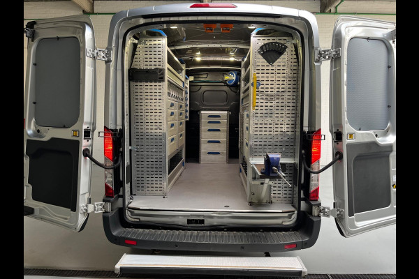 Ford Transit 350 2.0 TDCI euro6 L2H2 SERVICEWAGEN Trend 3Persoons Sortimo inrichting Airco Camera Grijs metallic RIJKLAARPRIJS!