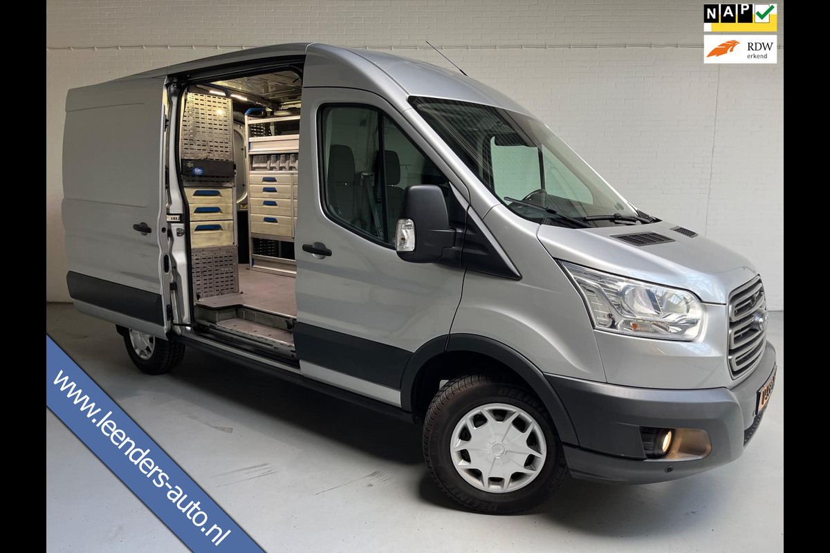 Ford Transit 350 2.0 TDCI euro6 L2H2 SERVICEWAGEN Trend 3Persoons Sortimo inrichting Airco Camera Grijs metallic RIJKLAARPRIJS!