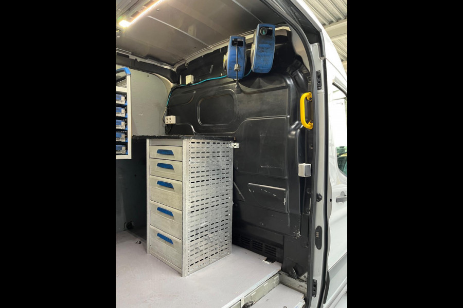 Ford Transit 350 2.0 TDCI euro6 L2H2 SERVICEWAGEN Trend 3Persoons Sortimo inrichting Airco Camera Grijs metallic RIJKLAARPRIJS!