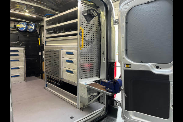 Ford Transit 350 2.0 TDCI euro6 L2H2 SERVICEWAGEN Trend 3Persoons Sortimo inrichting Airco Camera Grijs metallic RIJKLAARPRIJS!