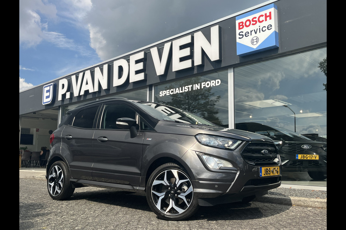 Ford EcoSport 1.0 EcoBoost ST-Line 125pk/92kW Automaat | Afneembare trekhaak | Full Options | Design Pack | Parking Pack | Winter Pack | 19 inch | etc. etc. Ford EcoSport 1.0 EcoBoost ST-Line 125pk/92kW Automaat | Afneembare trekhaak | Full Options | Design Pack | Parking Pack | Winter Pack | 19 inch | etc. etc.