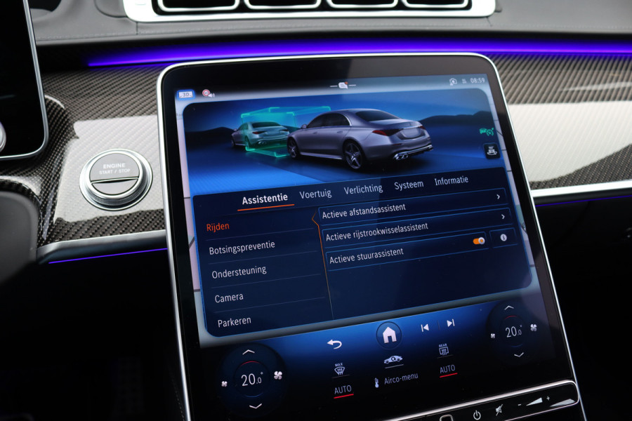 Mercedes-Benz S-Klasse AMG 63 S E Performance Aut9 | 802pk | Achterasbesturing | Distronic+ | Carbon | HUD | Chauffeurspakket | Entertainmentpakket Achter | Stoelventilatie V+A | Vlakkenverwarming | Zonweringspakket |