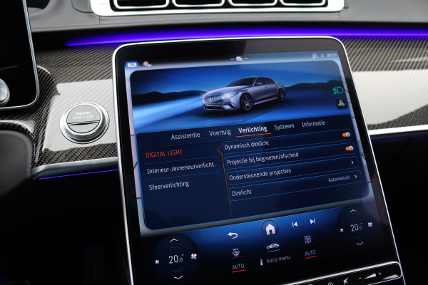 Mercedes-Benz S-Klasse AMG 63 S E Performance Aut9 | 802pk | Achterasbesturing | Distronic+ | Carbon | HUD | Chauffeurspakket | Entertainmentpakket Achter | Stoelventilatie V+A | Vlakkenverwarming | Zonweringspakket |