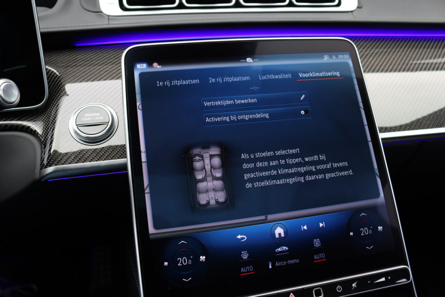 Mercedes-Benz S-Klasse AMG 63 S E Performance Aut9 | 802pk | Achterasbesturing | Distronic+ | Carbon | HUD | Chauffeurspakket | Entertainmentpakket Achter | Stoelventilatie V+A | Vlakkenverwarming | Zonweringspakket |