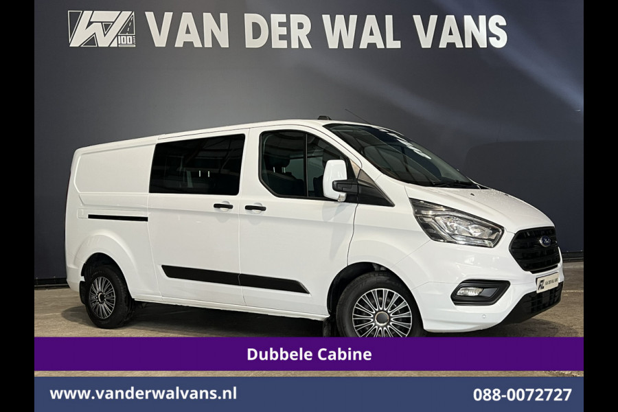 Ford Transit Custom 2.0 TDCI 131pk Automaat L2H1 Dubbele Cabine Euro6 Airco | 5-zits | Camera | Navigatie LED, Cruiscontrol, Stoelverwarming, Verwarmde Voorruit, Parkeersensoren