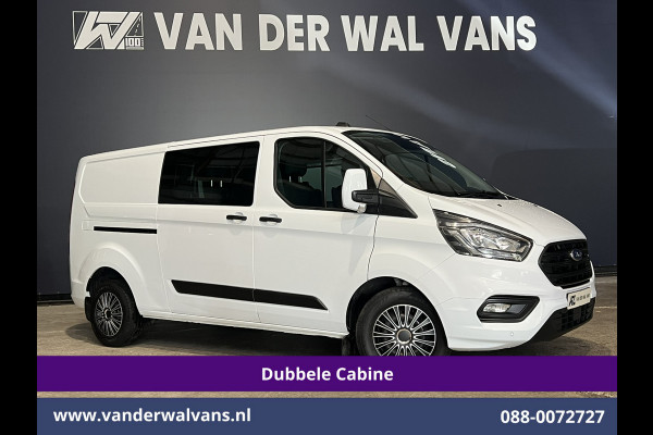 Ford Transit Custom 2.0 TDCI 131pk Automaat L2H1 Dubbele Cabine Euro6 Airco | 5-zits | Camera | Navigatie LED, Cruiscontrol, Stoelverwarming, Verwarmde Voorruit, Parkeersensoren