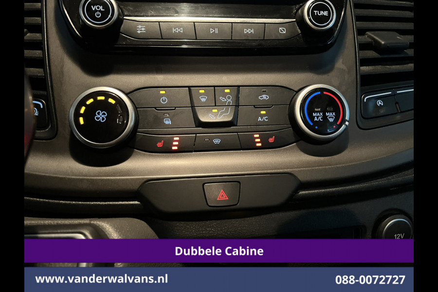 Ford Transit Custom 2.0 TDCI 131pk Automaat L2H1 Dubbele Cabine Euro6 Airco | 5-zits | Camera | Navigatie LED, Cruiscontrol, Stoelverwarming, Verwarmde Voorruit, Parkeersensoren