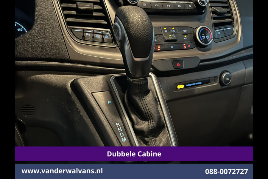 Ford Transit Custom 2.0 TDCI 131pk Automaat L2H1 Dubbele Cabine Euro6 Airco | 5-zits | Camera | Navigatie LED, Cruiscontrol, Stoelverwarming, Verwarmde Voorruit, Parkeersensoren