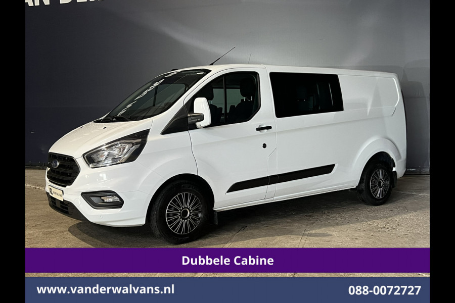 Ford Transit Custom 2.0 TDCI 131pk Automaat L2H1 Dubbele Cabine Euro6 Airco | 5-zits | Camera | Navigatie LED, Cruiscontrol, Stoelverwarming, Verwarmde Voorruit, Parkeersensoren