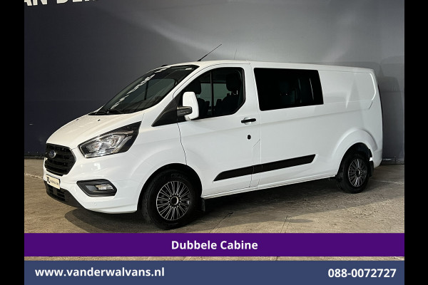 Ford Transit Custom 2.0 TDCI 131pk Automaat L2H1 Dubbele Cabine Euro6 Airco | 5-zits | Camera | Navigatie LED, Cruiscontrol, Stoelverwarming, Verwarmde Voorruit, Parkeersensoren