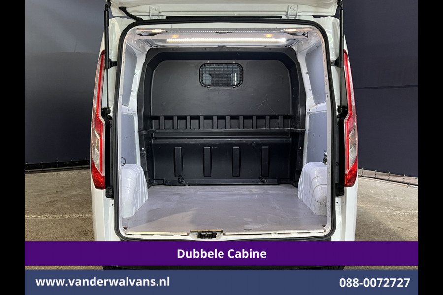 Ford Transit Custom 2.0 TDCI 131pk Automaat L2H1 Dubbele Cabine Euro6 Airco | 5-zits | Camera | Navigatie LED, Cruiscontrol, Stoelverwarming, Verwarmde Voorruit, Parkeersensoren