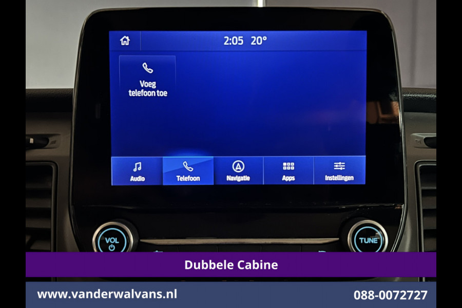 Ford Transit Custom 2.0 TDCI 131pk Automaat L2H1 Dubbele Cabine Euro6 Airco | 5-zits | Camera | Navigatie LED, Cruiscontrol, Stoelverwarming, Verwarmde Voorruit, Parkeersensoren