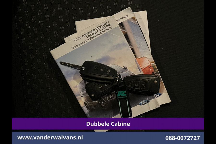 Ford Transit Custom 2.0 TDCI 131pk Automaat L2H1 Dubbele Cabine Euro6 Airco | 5-zits | Camera | Navigatie LED, Cruiscontrol, Stoelverwarming, Verwarmde Voorruit, Parkeersensoren