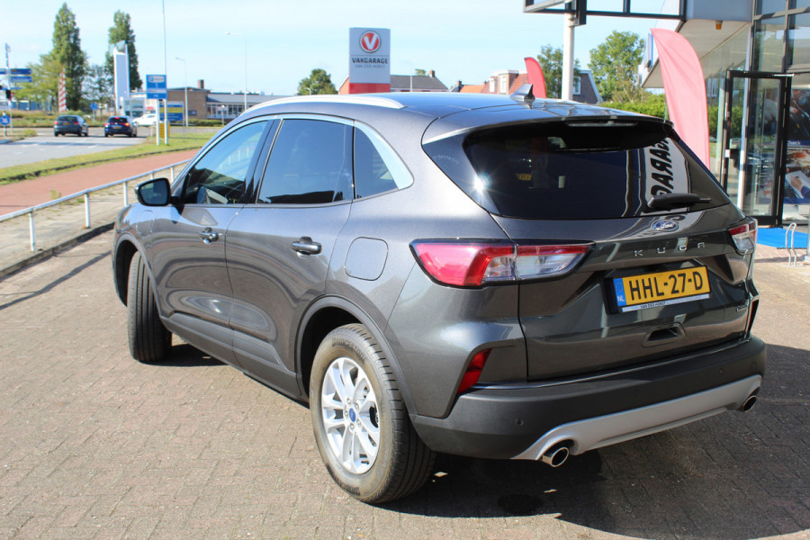 Ford Kuga 2.5-225pk PHEV Titanium X Plug-In Hybrid. Fabr. garantie t/m 07-04-2028 ! Slechts 10.000km ! Autm. airco dual, stoel-, stuur- en voorraamverw., LED verl., B&O soundsyst., metallic lak, cruise control, camera, LM wielen, elektr. achterklep en best. stoel etc.