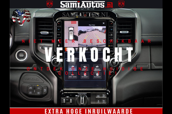 Dodge Ram 1500 GT EDITION | 5.7 V8 HEMI | VIRTUAL COCKPIT | HEAD-UP | ADAPTIVE CRUISE | 360 CAMERA | TRX PACK | Comfortabele Dubbele Cabine met Royale 5 Zitplaatsen | BPM vrij BPM vrij | Nu Leverbaar uit Voorraad | Voorraad Nr 2434