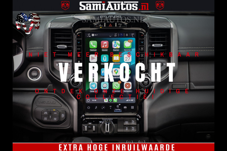 Dodge Ram 1500 GT EDITION | 5.7 V8 HEMI | VIRTUAL COCKPIT | HEAD-UP | ADAPTIVE CRUISE | 360 CAMERA | TRX PACK | Comfortabele Dubbele Cabine met Royale 5 Zitplaatsen | BPM vrij BPM vrij | Nu Leverbaar uit Voorraad | Voorraad Nr 2434