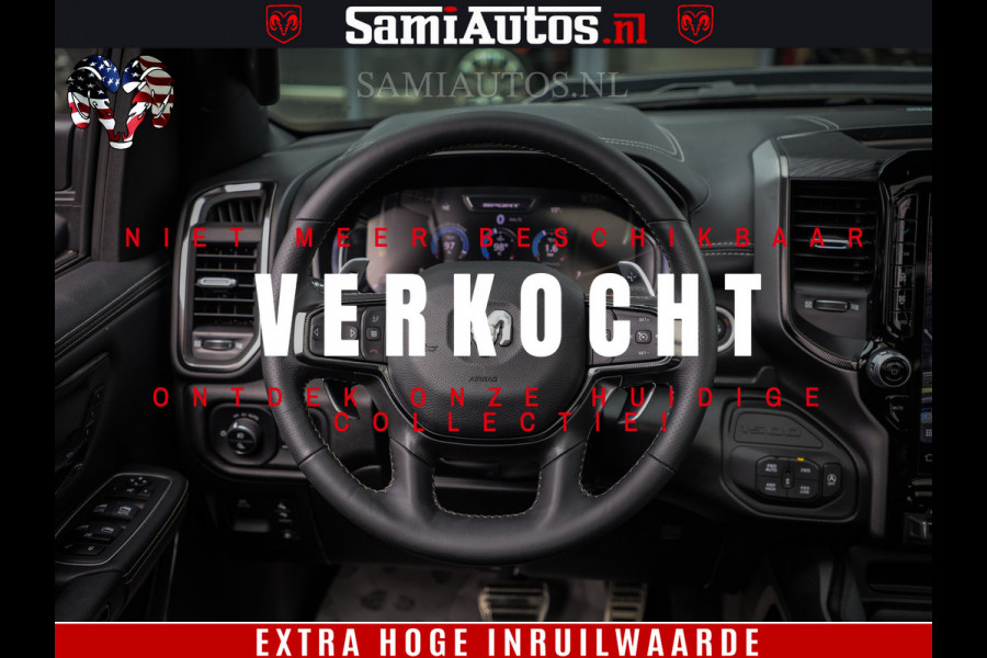 Dodge Ram 1500 GT EDITION | 5.7 V8 HEMI | VIRTUAL COCKPIT | HEAD-UP | ADAPTIVE CRUISE | 360 CAMERA | TRX PACK | Comfortabele Dubbele Cabine met Royale 5 Zitplaatsen | BPM vrij BPM vrij | Nu Leverbaar uit Voorraad | Voorraad Nr 2434