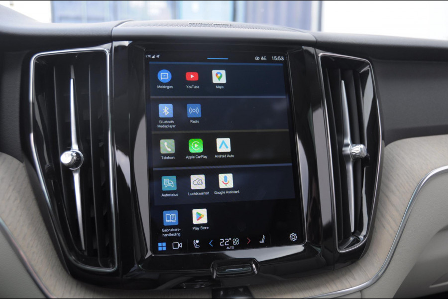 Volvo XC60 T6 350PK Automaat AWD Plus Bright Apple Carplay / Adaptive cruise control / Panorama dak / parkeersensoren met 360 camera / BLIS / Harman kardon audio / Stoelventilatie / Elektrisch bedienbare bestuurderstoel met geheugen / Keyless Entry / Elektrische achterklep