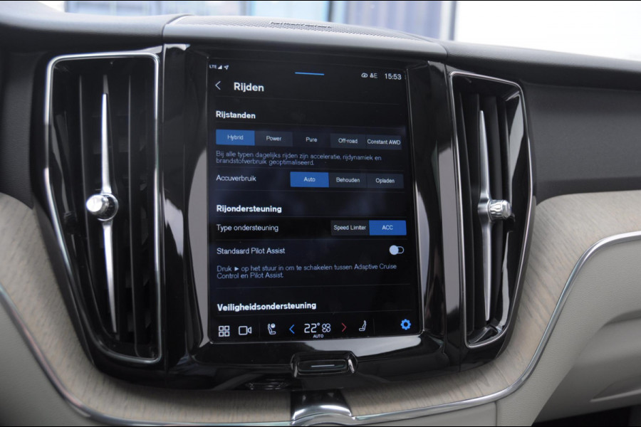 Volvo XC60 T6 350PK Automaat AWD Plus Bright Apple Carplay / Adaptive cruise control / Panorama dak / parkeersensoren met 360 camera / BLIS / Harman kardon audio / Stoelventilatie / Elektrisch bedienbare bestuurderstoel met geheugen / Keyless Entry / Elektrische achterklep