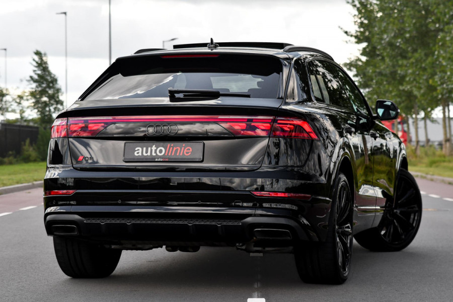 Audi Q8 60 TFSI e quattro Pro Line S Competition. RS Zetels, Leder Design, Pano, OLED, HUD, B&O, 360 3D, Trekh, ACC, Keyless, 23"!