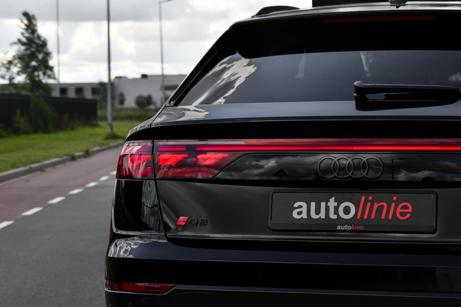 Audi Q8 60 TFSI e quattro Pro Line S Competition. RS Zetels, Leder Design, Pano, OLED, HUD, B&O, 360 3D, Trekh, ACC, Keyless, 23"!