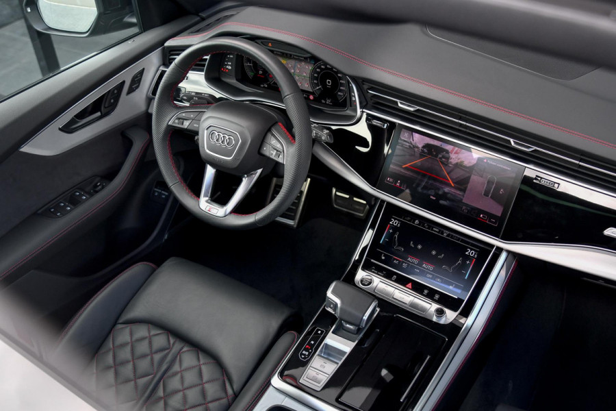 Audi Q8 60 TFSI e quattro Pro Line S Competition. RS Zetels, Leder Design, Pano, OLED, HUD, B&O, 360 3D, Trekh, ACC, Keyless, 23"!