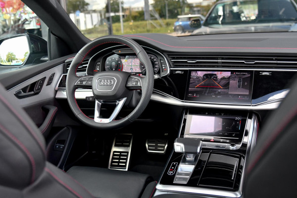 Audi Q8 60 TFSI e quattro Pro Line S Competition. RS Zetels, Leder Design, Pano, OLED, HUD, B&O, 360 3D, Trekh, ACC, Keyless, 23"!