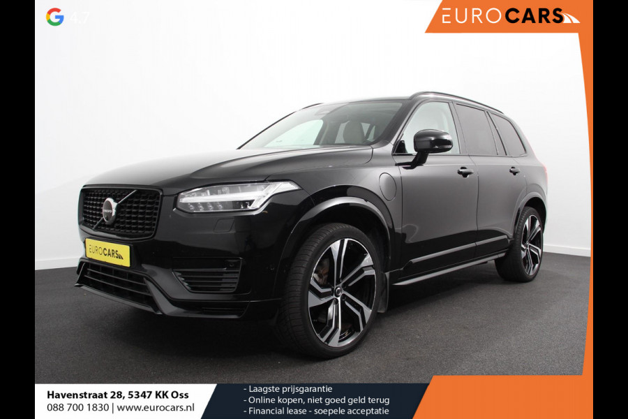 Volvo XC90 2.0 T8 Recharge AWD Ultimate Dark | Leder | Panorama-schuifdak | Navigatie | Electrisch bedienbare achterklep | Camera 360* | Elektrische trekhaak Adaptieve cruise control | Keyless | Verwarmde stoelen | LED | Stuurverwarming | Apple Carplay/ Android Auto