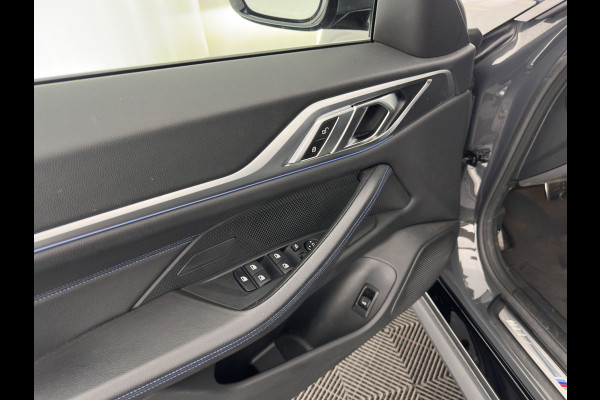 BMW i4 eDrive40 84 kWh M-Sportpack [ 3-Fase ] { SOH-95%} (INCL-BTW) *LEATHER-ALCANTARA | FULL-LED | ADAPTIVE-CRUISE | WIDE-SCREEN-DIGI-COCKPIT | DAB+ | CAMERA | AMBIENT-LIGHT | CARPLAY | SPORT-SEATS | PRIVACY-GLASS | TOWBAR | 18''ALU*