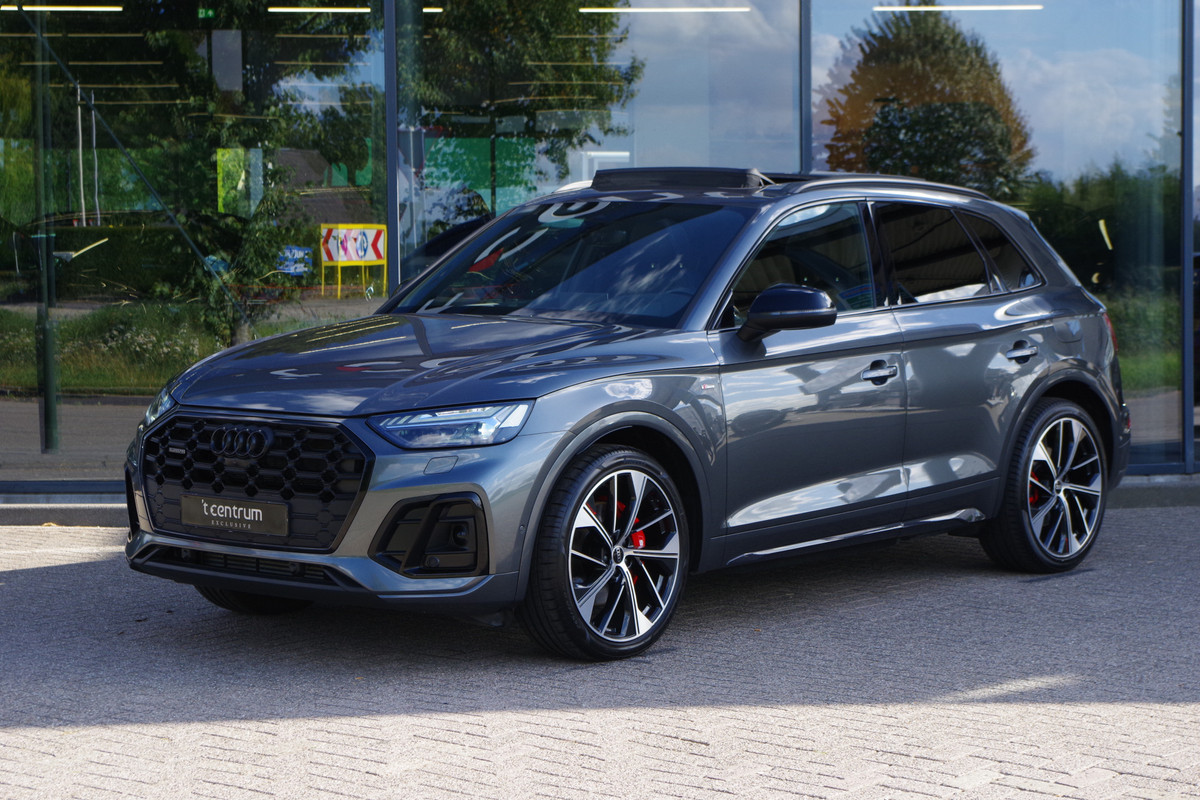 Audi Q5 55 TFSI e Quattro Competition 367 PK PHEV, Panoramadak, Luchtvering, RS-Leder, B&O Sound, Luchtvering, Adap. Cruise Control, 360 Audi Q5 55 TFSI e Quattro Competition 367 PK PHEV, Panoramadak, Luchtvering, RS-Leder, B&O Sound, Luchtvering, Adap. Cruise Control, 360