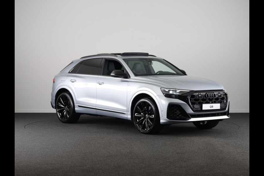 Audi Q8 55 TFSI e quattro Pro Line S 394pk | Panoramadak | B&O | Vierwielbesturing | Ass.Plus.Remote | Sportstoel Plus | 23'' inch Zwart | Trekhaak |