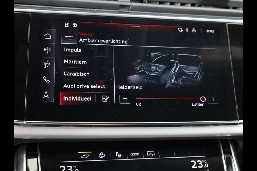 Audi Q8 55 TFSI e quattro Pro Line S 394pk | Panoramadak | B&O | Vierwielbesturing | Ass.Plus.Remote | Sportstoel Plus | 23'' inch Zwart | Trekhaak |