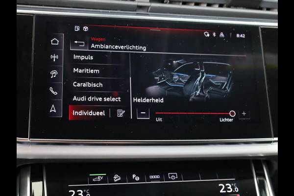 Audi Q8 55 TFSI e quattro Pro Line S 394pk | Panoramadak | B&O | Vierwielbesturing | Ass.Plus.Remote | Sportstoel Plus | 23'' inch Zwart | Trekhaak |
