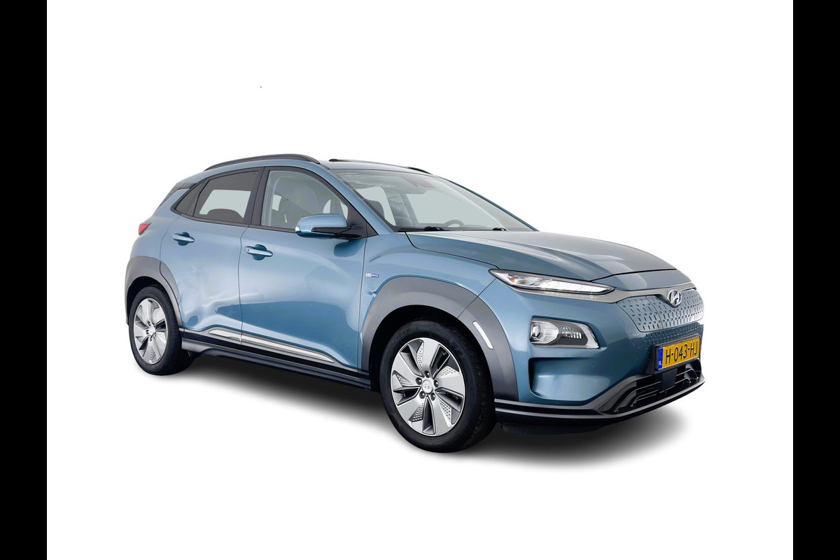 Hyundai Kona EV Premium 64 kWh [ 3-Fase ] *PANO | FULL-LEATHER | KRELL-AUDIO | HEAD-UP | FULL-LED | NAVI-FULLMAP | DAB | ADAPT.CRUISE | KEYLESS | CAMERA | BLIND-SPOT | LANE-ASSIST | DIGI-COCKPIT | COMFORT-SEATS | TOWBAR | 17''ALU*