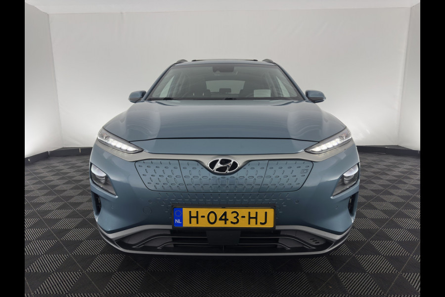 Hyundai Kona EV Premium 64 kWh [ 3-Fase ] {SOH-100%} *PANO | LEATHER | KRELL-AUDIO | HEAD-UP | FULL-LED | NAVI-FULLMAP | DAB | ADAPT.CRUISE | KEYLESS | CAMERA | BLIND-SPOT | LANE-ASSIST | DIGI-COCKPIT | COMFORT-SEATS | TOWBAR | 17''ALU*