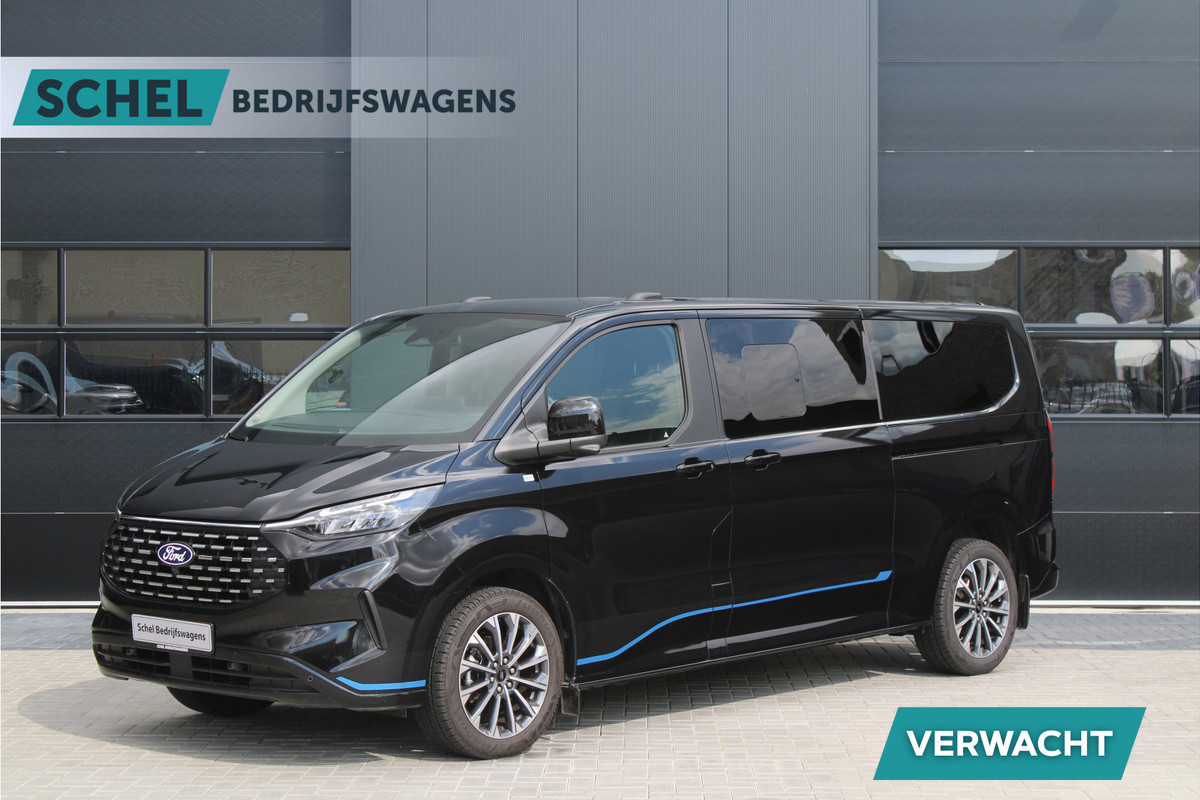 Ford Tourneo Custom 320 2.0 TDCI L2H1 Titanium X DC 170pk - Adaptive Cruise - LED - Blind Spot - Leder - Navigatie - 360 Camera - Trekhaak -