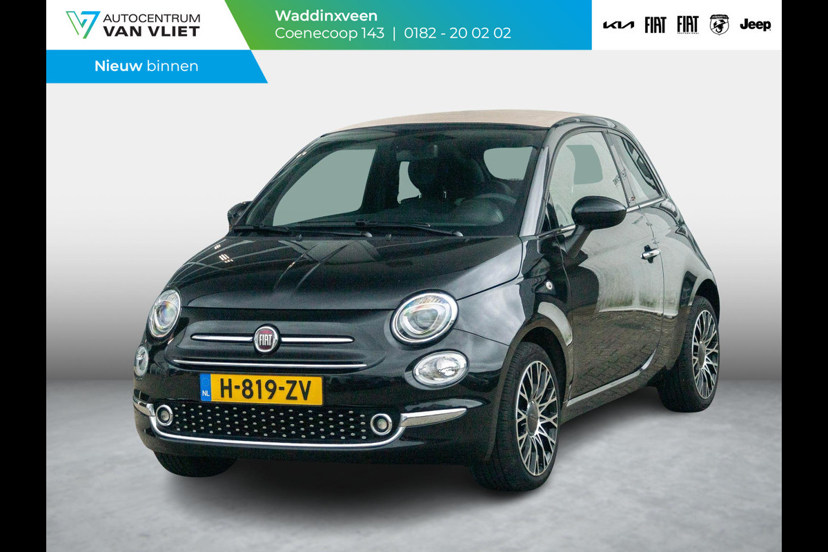 Fiat 500C Hybrid Star | Navi | Cruise | Airco | 16" | PDC | Apple Carplay | Kap Beige