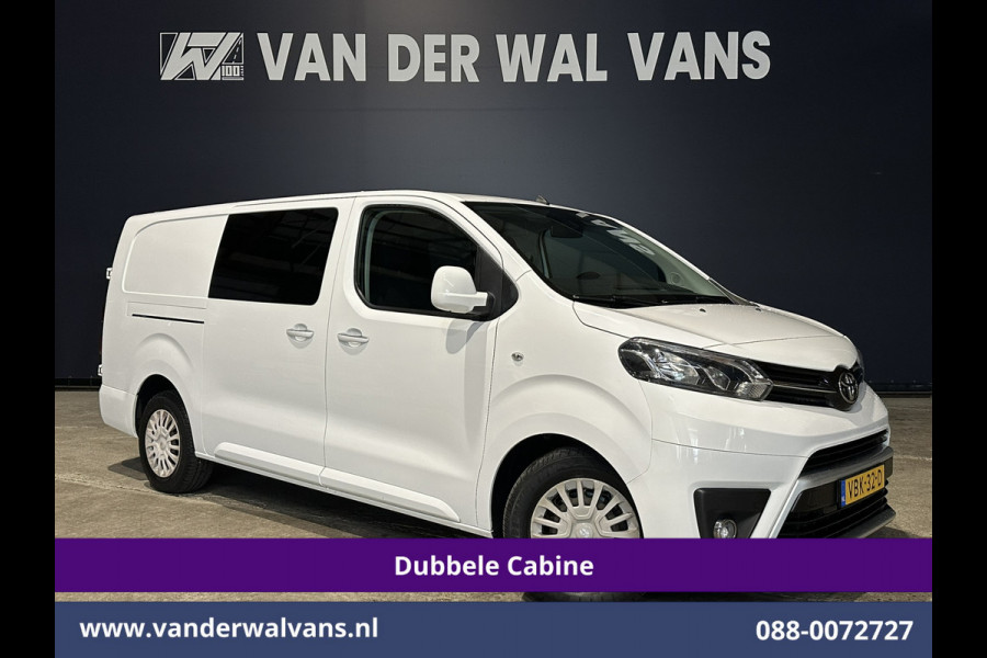 Toyota ProAce 2.0D-4D 123pk L3H1 Dubbele cabine Euro6 Airco | 5-Zits | 2x Zijdeur | 2500kg Trekhaak Navigatie, Cruiscontrol, Parkeersensoren