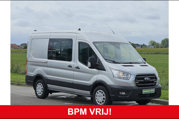 Ford Transit 350 2.0 TDCI L2H2 DC Trend Leer Cruise Trekhaak Carplay