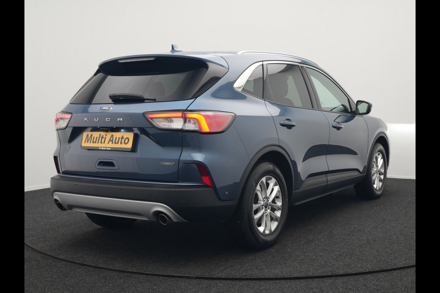 Ford Kuga 2.5 Titanium X Plug In Hybrid 225pk Dealer O.H. PHEV | Trekhaak Af Fabriek | Adaptive Cruise | Head Up | 360 Camera | Verwarmde Lederen Sportstoelen & Stuur | Blis | Navigatie | Keyless | Virtual | DAB |