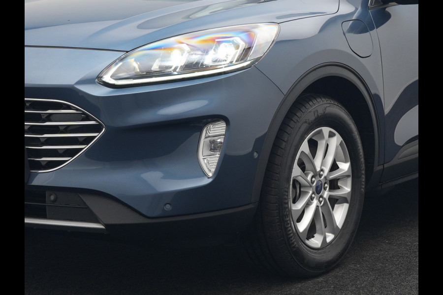 Ford Kuga 2.5 Titanium X Plug In Hybrid 225pk Dealer O.H. PHEV | Trekhaak Af Fabriek | Adaptive Cruise | Head Up | 360 Camera | Verwarmde Lederen Sportstoelen & Stuur | Blis | Navigatie | Keyless | Virtual | DAB |