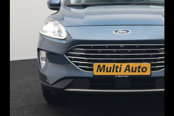 Ford Kuga 2.5 Titanium X Plug In Hybrid 225pk Dealer O.H. PHEV | Trekhaak Af Fabriek | Adaptive Cruise | Head Up | 360 Camera | Verwarmde Lederen Sportstoelen & Stuur | Blis | Navigatie | Keyless | Virtual | DAB |