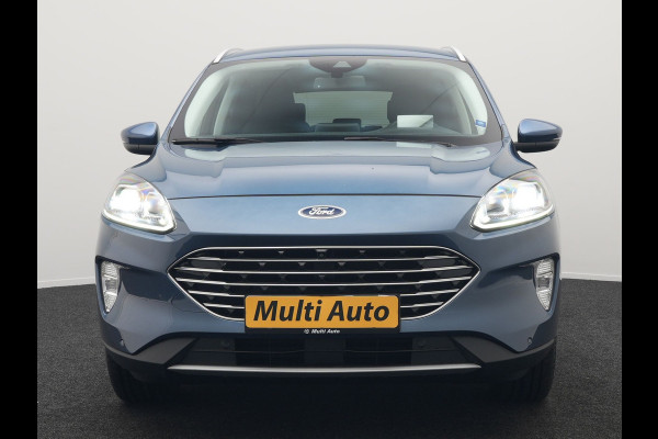 Ford Kuga 2.5 Titanium X Plug In Hybrid 225pk Dealer O.H. PHEV | Trekhaak Af Fabriek | Adaptive Cruise | Head Up | 360 Camera | Verwarmde Lederen Sportstoelen & Stuur | Blis | Navigatie | Keyless | Virtual | DAB |