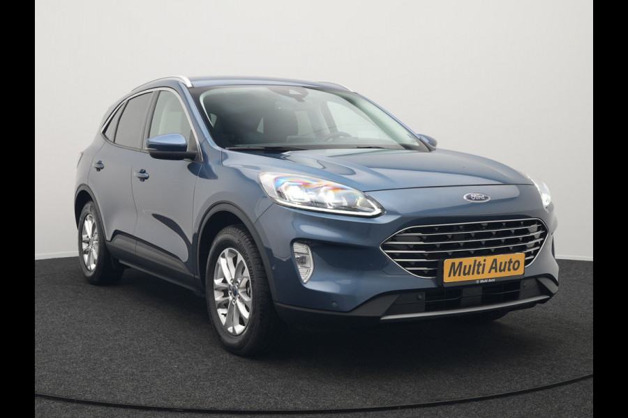 Ford Kuga 2.5 Titanium X Plug In Hybrid 225pk Dealer O.H. PHEV | Trekhaak Af Fabriek | Adaptive Cruise | Head Up | 360 Camera | Verwarmde Lederen Sportstoelen & Stuur | Blis | Navigatie | Keyless | Virtual | DAB |