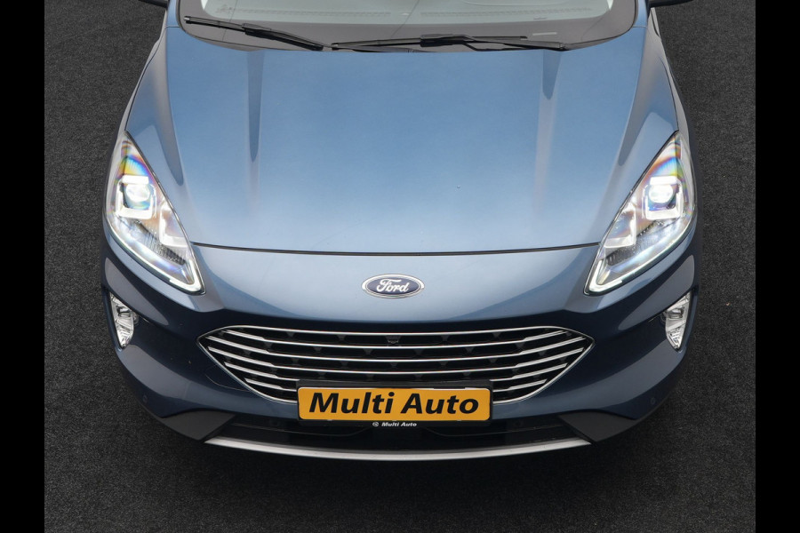 Ford Kuga 2.5 Titanium X Plug In Hybrid 225pk Dealer O.H. PHEV | Trekhaak Af Fabriek | Adaptive Cruise | Head Up | 360 Camera | Verwarmde Lederen Sportstoelen & Stuur | Blis | Navigatie | Keyless | Virtual | DAB |