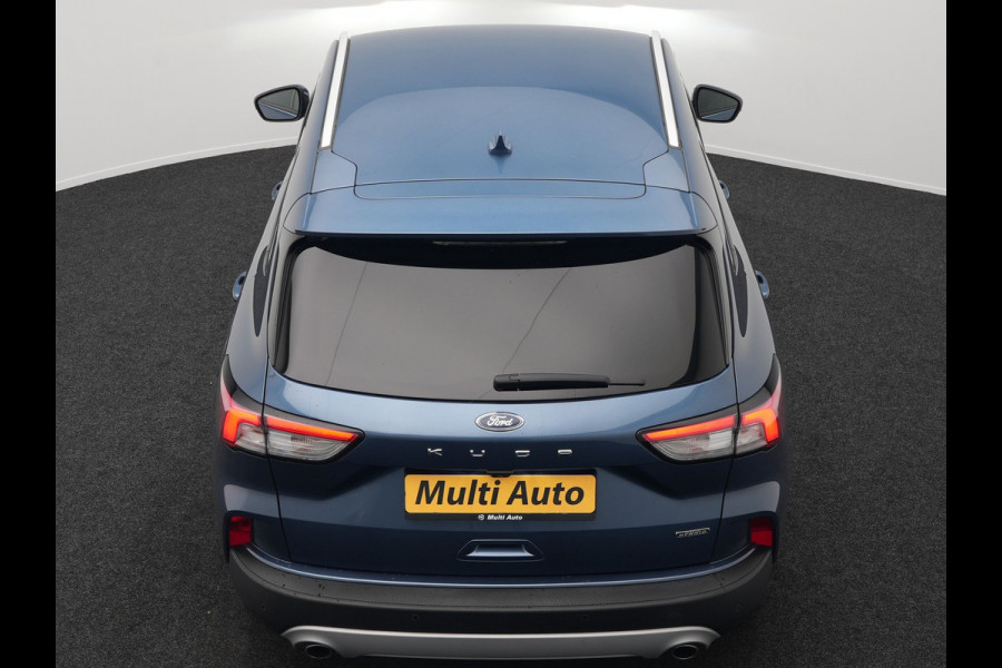 Ford Kuga 2.5 Titanium X Plug In Hybrid 225pk Dealer O.H. PHEV | Trekhaak Af Fabriek | Adaptive Cruise | Head Up | 360 Camera | Verwarmde Lederen Sportstoelen & Stuur | Blis | Navigatie | Keyless | Virtual | DAB |