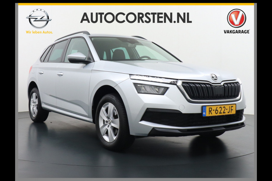 Škoda Kamiq T 111pk Smartlink Usb Pdc CruiseControl Ecc Dakrails Led Lane/Front-Assist Isofix Dab 4xElek.Ramen VerwarmdeSpiegels Aut.Verlichting VerstelbareStoelen/Stuur 16''LM NL-auto Hoge Instap Ambition 1.0 TSI